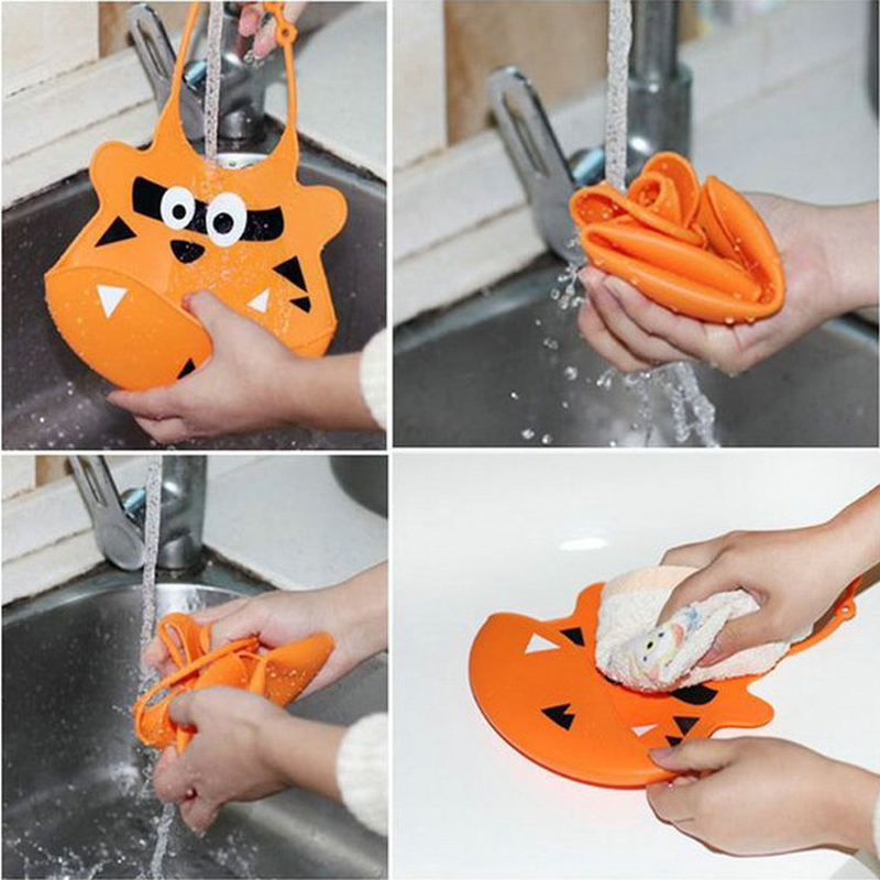 Baby Lätzchen Silikon Speichel Tropft Bandana Baberos Cartoon Druckt Wasserdicht Lätzchen Einstellbare Fütterung Werkzeuge Jungen Mädchen Lätzchen Schürze