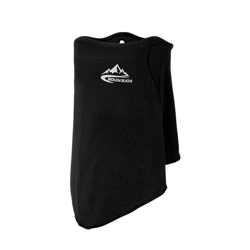 Mannen Hoofddeksels Bandana Fietsen Half Gezichtsmasker Neck Hood Cover Rijden Stofdicht Anti-Zweet Ademend Fiets Hoofd Sjaal voor Mannen: Black Scarf