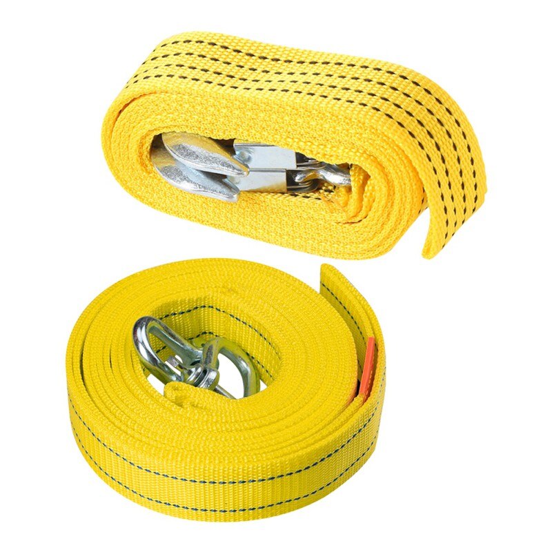 3M Heavy Duty 5 Ton Car Tow Cable Towing Pull Rope Strap Hooks Van Road Recovery