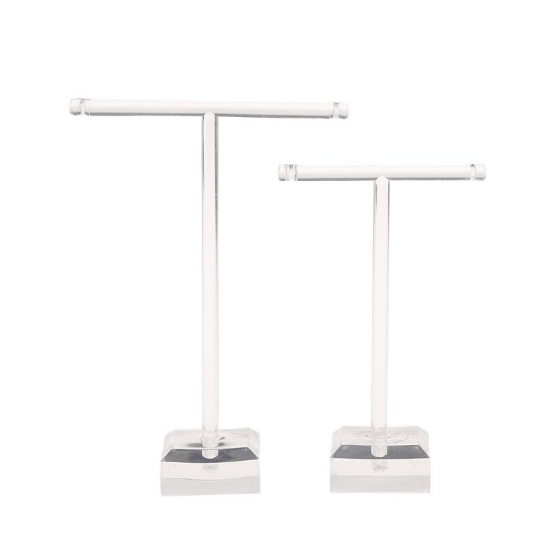 2 Pcs/Set Earrings Shelf Jewelry Display Rack T Shape Stand Show Charms Universal Showcase Boutique