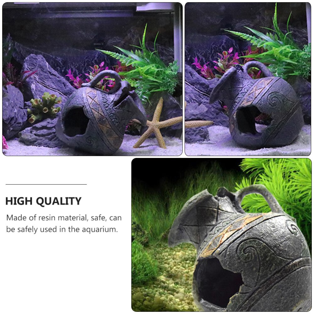 Aquarium ornement Aquarium Simulation Vase planque aménagement paysager cache Cave