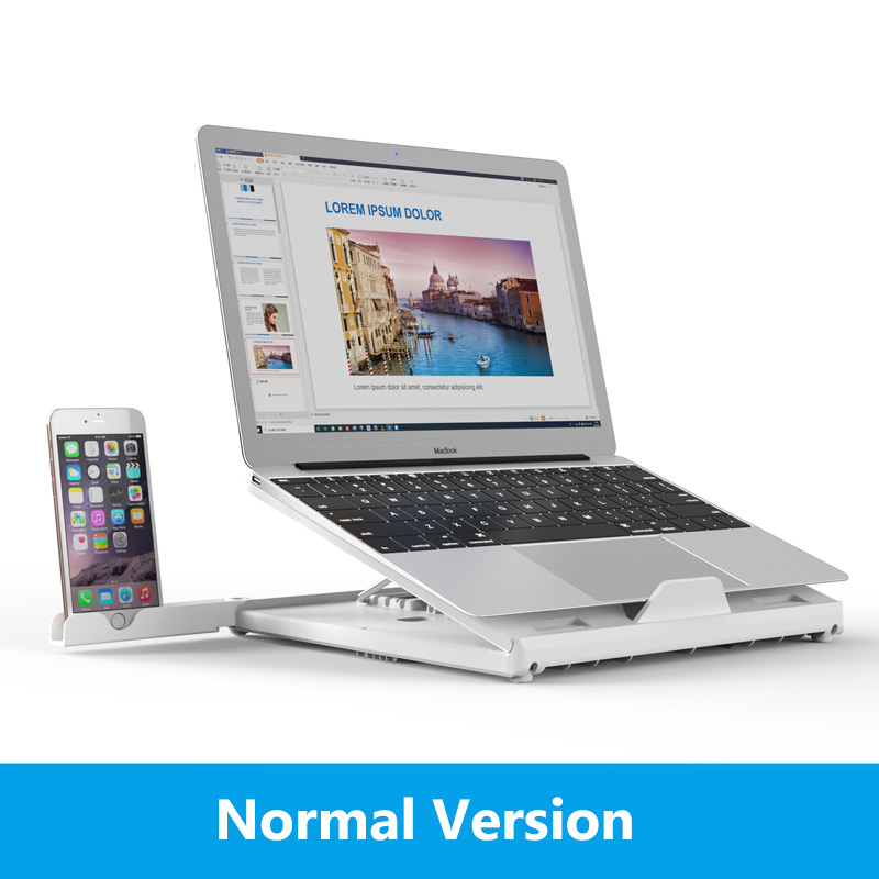 Laptopständer für macbook pro air 15 13 notebook-unterstützung pc tragbarer computer tablet-ständer telefonhalterung laptophalter für xiaomi: Weiß normal