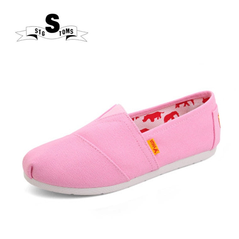 Dames canvas schoenen lazy's espadrilles dames platte schoenen meisjes loafers espadrilles dames platte schoenen hardloopschoenen roze