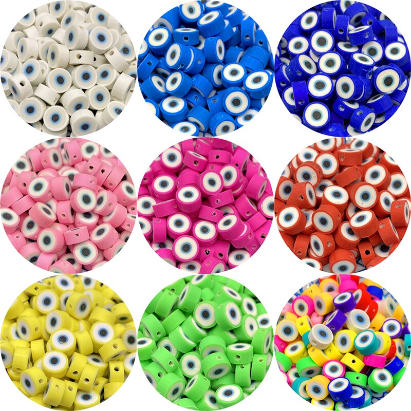 30 teile/los 10mm Tonne Perlen Runde bilden Auge Tonne Abstandshalter Perlen Polymer Ton Perlen Für Schmuck, sterben DIY Handgemachten zubehör