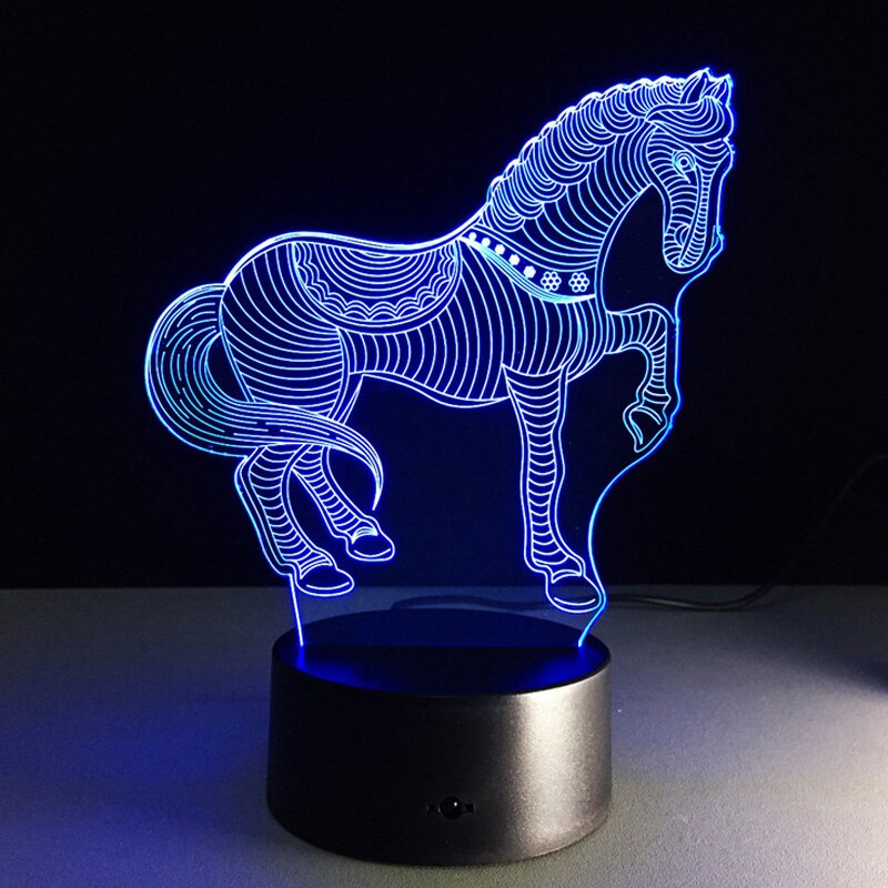 Lampe utgangspunkt 3d lys opp hjemme lys utgangspunkt moderne 7 farger  dc 5v ornament vise romantisk lysende dekorasjon innendørs