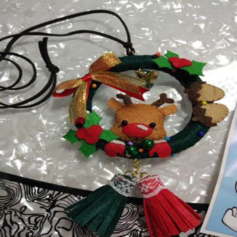 16x10cm Pretty DIY Sewing Felt Package For Car Home Decoration Christmas Deer Flower Nonwoven Felt DIY Handmade Package