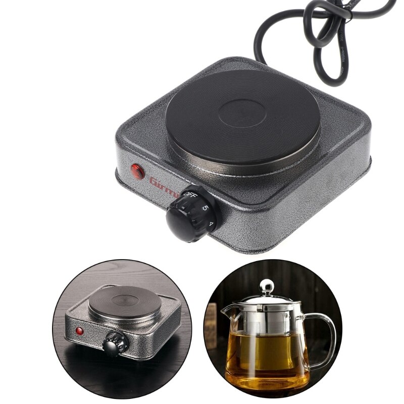 Mini estufa eléctrica multifuncional para el hogar, placa calefactora de café, té, 500W, enchufe europeo