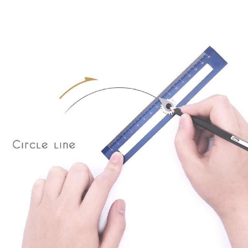 Circle Drawing Ruler Plastic Geometry Drawing Compas Ruler 40JB