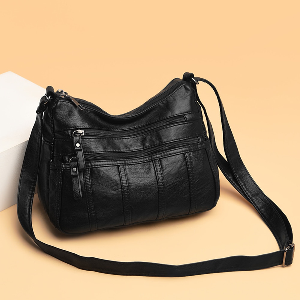 2020 nova moda feminina saco de ombro bolsa de ombro bolsa de viagem feminina retro lavado pu crossbody saco multi bolso feminino