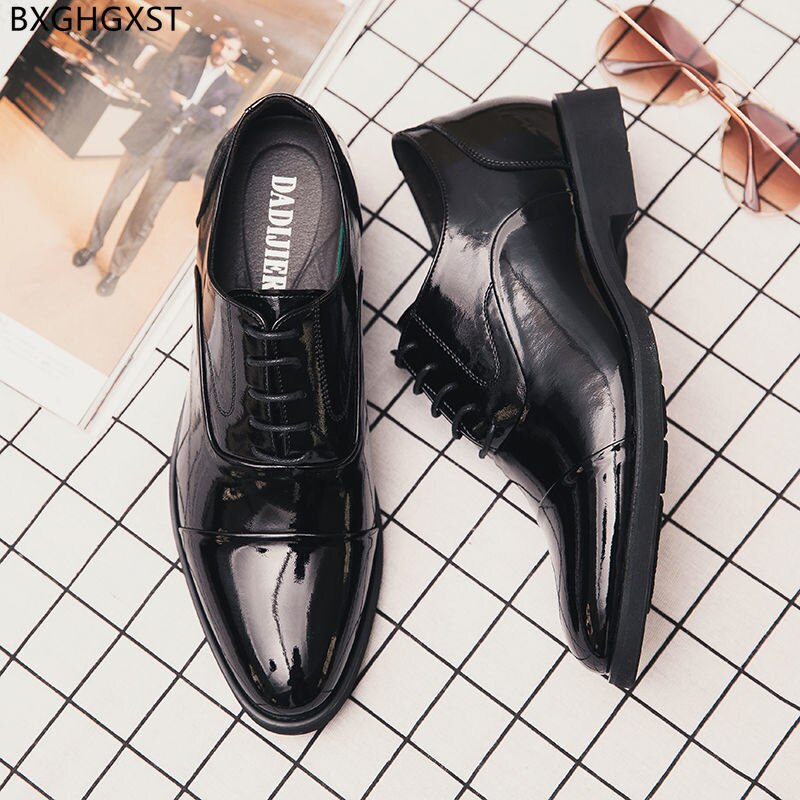 En Cuir verni Chaussures Hommes Chaussures Habillées Élégantes pour Homme 2022 Noir Chaussures De Mariage Mariée Chaussures Homme Cuir 남성 로퍼 جزم رجالي ماركة