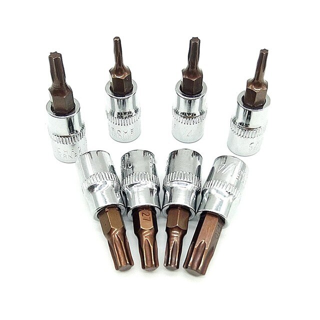 1Pcs Torx Schroevendraaier Bits 1/4 Inch Drive Socket Handgereedschap Torx Schroevendraaier Bits T10 T15 T20 T25 T27 t30 T40: T30