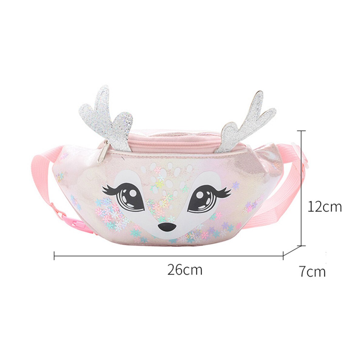 Pudcoco-riñonera pequeña con dibujos de animales para mujer y niña, bolso con cinturón para , multicolor
