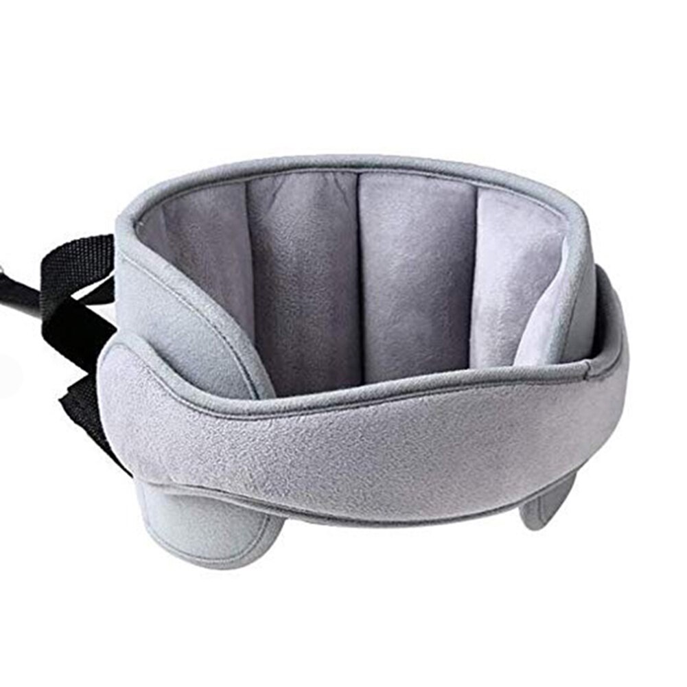 Cinta de sujeción para cabeza de chico de coche , soporte para cabeza y cuello, banda para cabeza fija para dormir: Gris