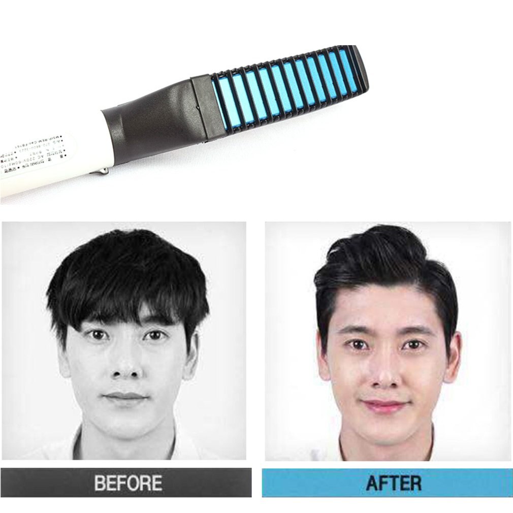 Multifunction Men Hair Curler Comb Curler Straighten Hair Styler Styling Combs Tool Quick Electric Heating Hair Brush