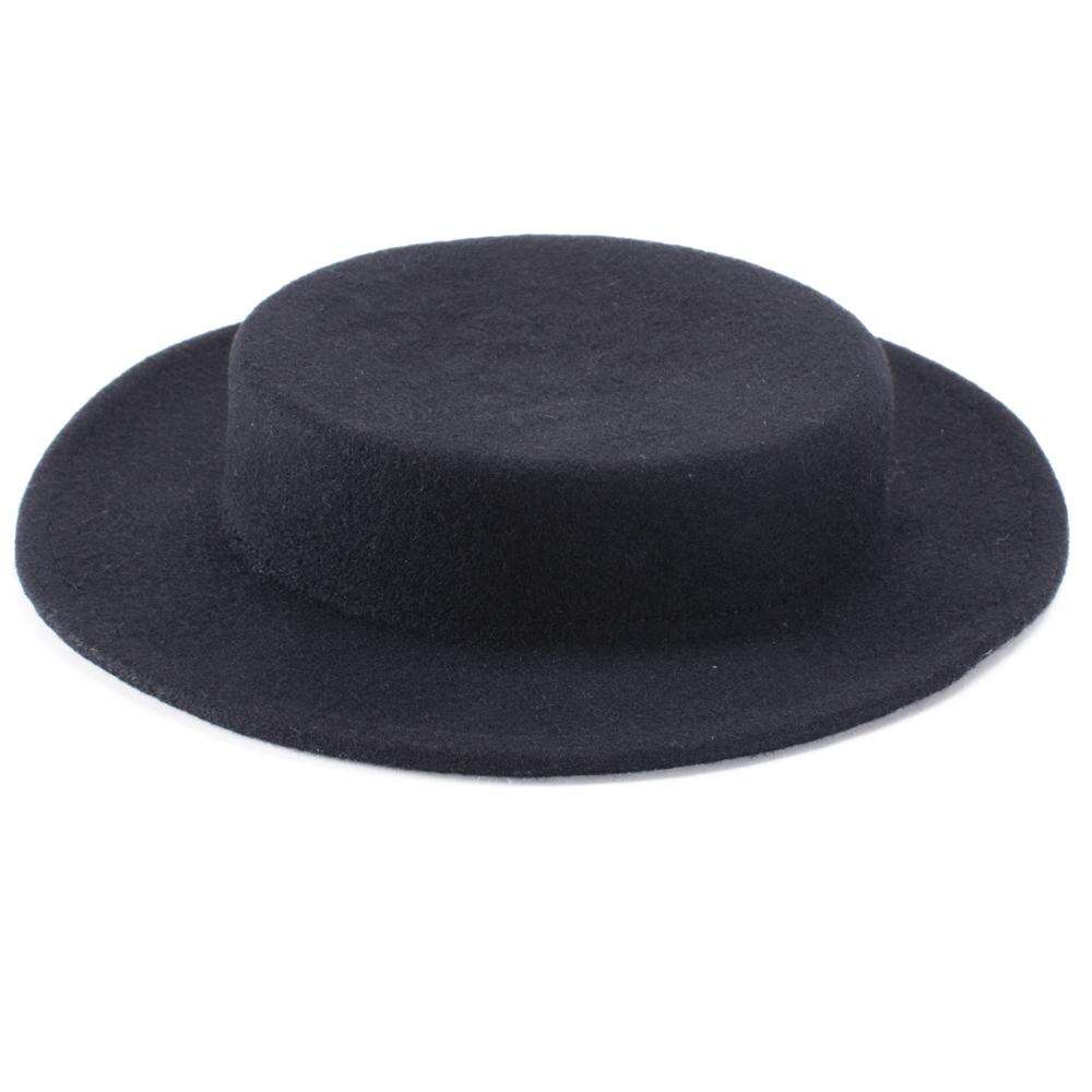 Unisex 100% Wollfilz Tilt Fascinator Baskenm`¹tze Hut Pillbox Cocktailparty A468
