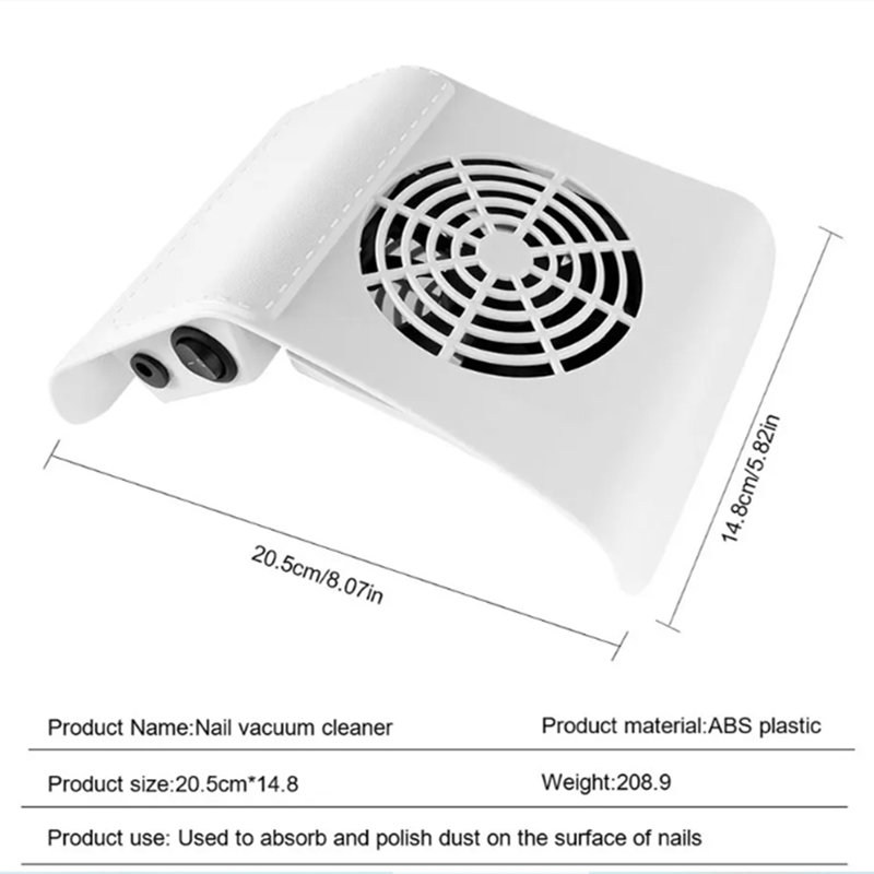 Nagelstofafscheider Stofzuiger Manicure Machine Tools Sterk vermogen Geluidsarm Nail Art Tool Nagelstofzuiger