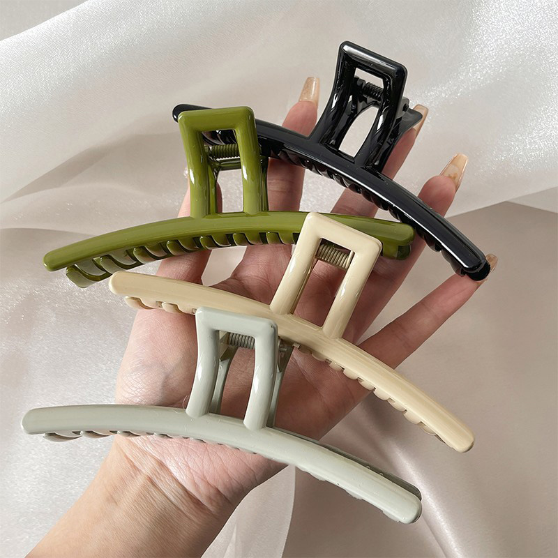 Grote Vrouwen Haarclip Trendy Acryl Haarspeld Mode Franse Elegante Haargrepen Grote Haarklauw Clips Meisjes Koreaanse Haaraccessoires