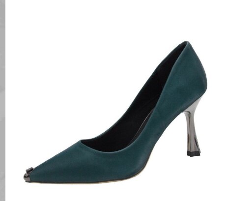 Damesschoenen met hoge hakken, feest, bruiloft, platform pumps, zomersandalen, damesschoenen met hoge hakken, leren schoenen, damespumps: Groente / 38