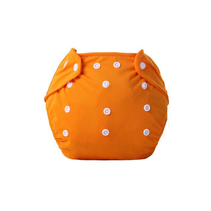 Newborn Washable Reusable Cloth Diapers Modern Adjustable Organic Cotton Soft Diapers All In One For Infants Fabric Diapers: Orange Diapers / For Summer