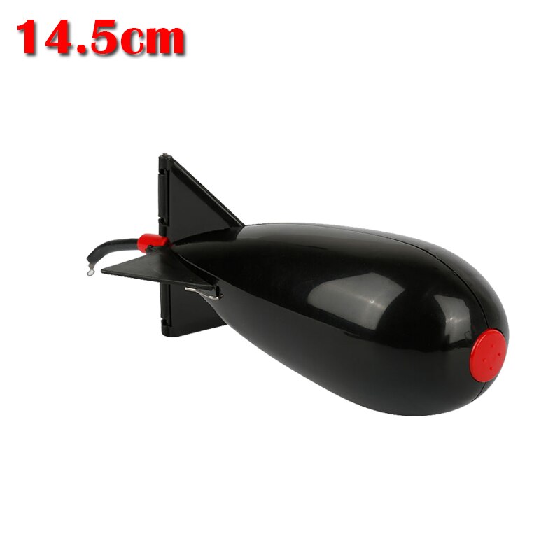 Carp Fishing Feeder Nesting Bait Feeder Cage Float Thrower Floating Bait Container Fishing Tool Particle Container: 14.5cm Black