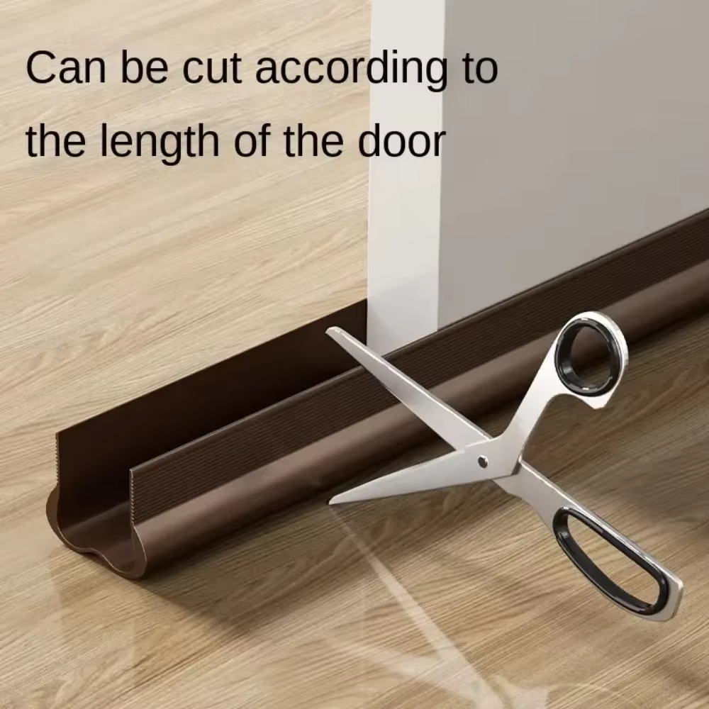 Joint inférieur de porte flexible en PVC, bouchon anti-froid pour l'insonorisation, protection d'écart sous la porte pour piège à basses à domicile et au bureau