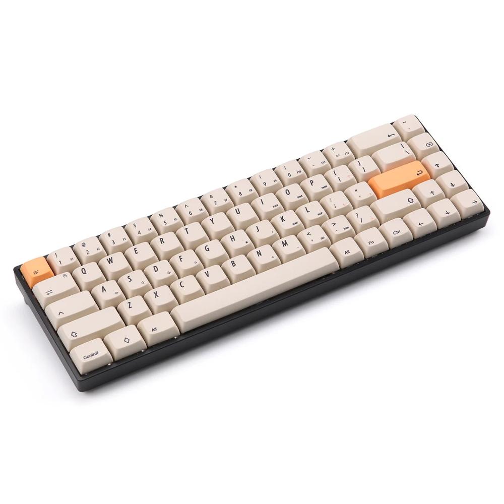 XDA Yellow keycaps PBT Due-subbed 75 key for mx mechanical keyboard fit TADA68 GK64 Porker GH60 DZ60
