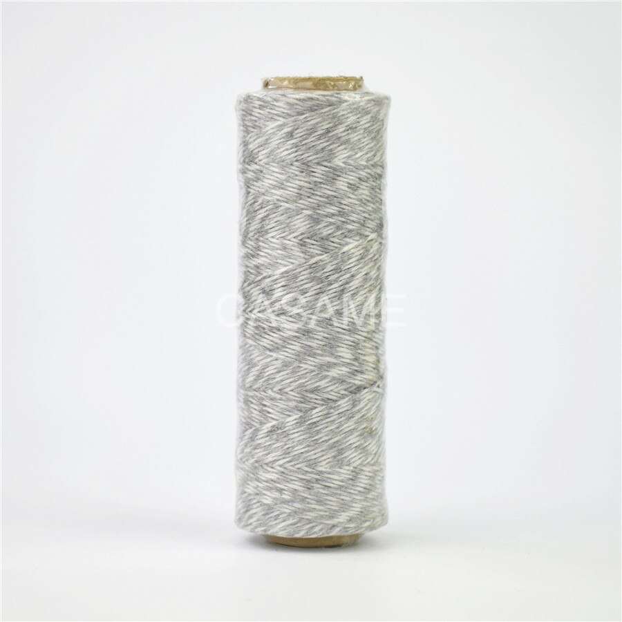 100% natural cotton rope 4ply (100Yards) 1pcs thin Bakers twine color baker twine silver gold red pink cotton string color: grey