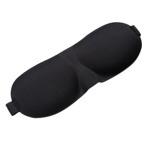 Draagbare 3D Slapen Oogmasker Zacht Ademend Oogmasker Reizen Blinddoek Slaapmasker Slapen Aid Cover Light Gids Eye Relax: Black