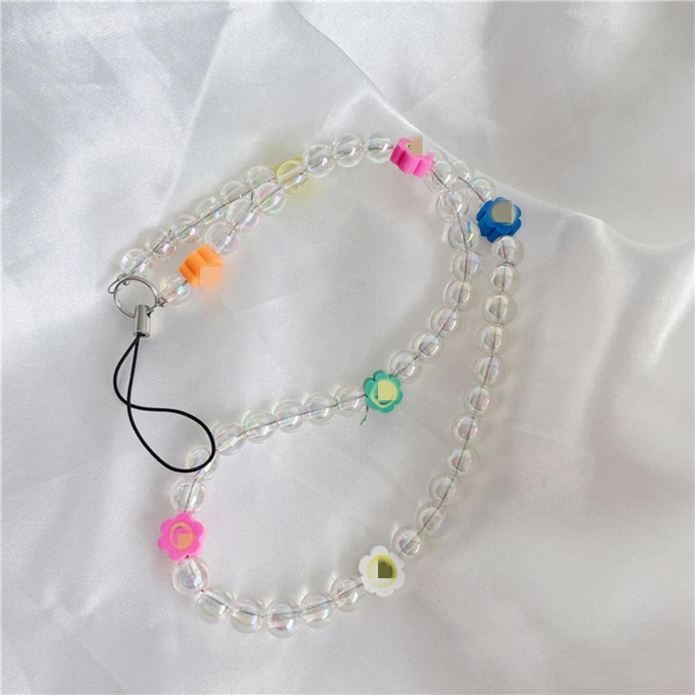 Trendy Kleurrijke Acryl Kralen Mobiele Telefoon Keten Voor Vrouwen Meisjes Gsm Riem Anti-Verloren Lanyard Opknoping Koord Sieraden: 6