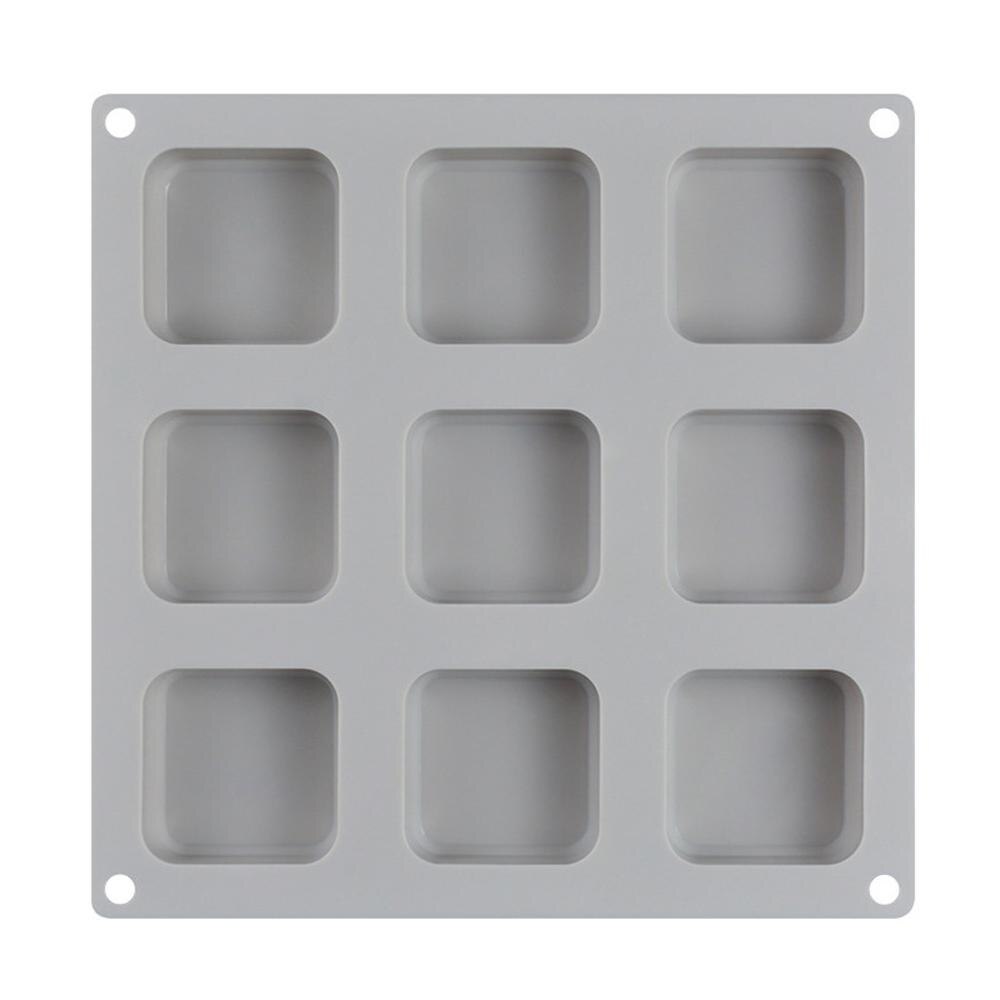 Molde de jabón para hacer moldes de silicona DIY 9 herramienta de moldes cuadrados hechos a mano moldes de silicona para jabones artesanales 2