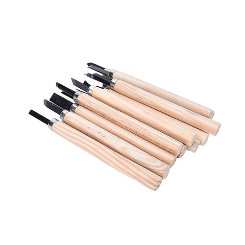 12pcs/lot Dry Wood Chisel Set Woodpecker hand Wood Carving Tools Chip Detail Chisel set Knives tool
