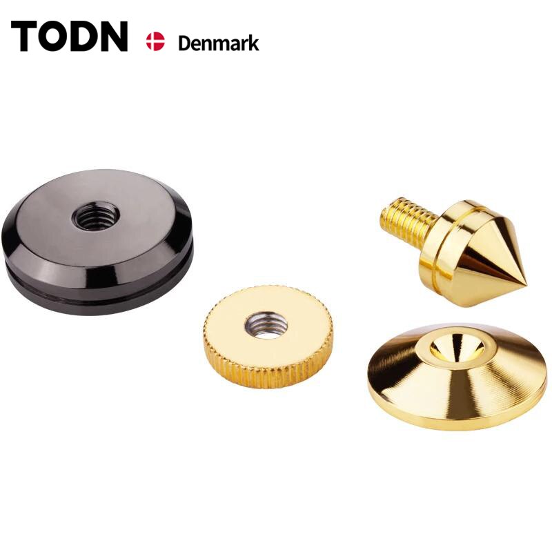 4 Sets Lautsprecherständer Füße Fußpolster Reines Kupfer Gold Lautsprecherbox Spikes Kegel Boden Fußnagel M28 * 26