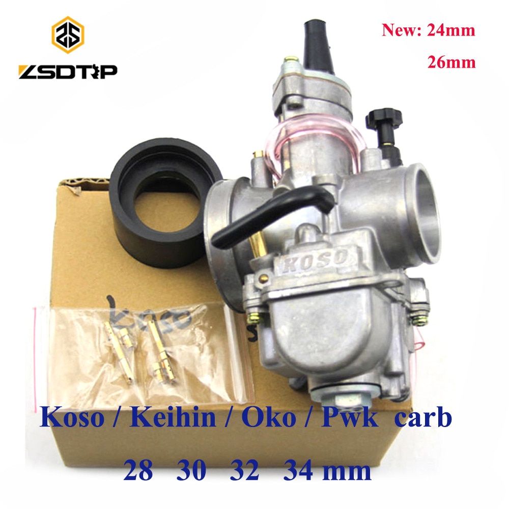 Zsdtrp Motorfiets Voor Keihin Koso Pwk Carburateur Carburador 21 24 26 28 30 32 34 Mm Met Power Jet Fit op Racing Motor