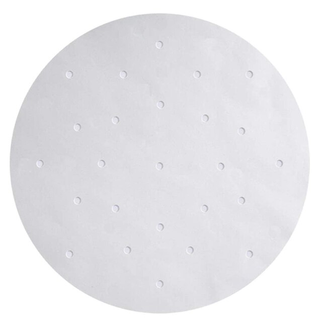 100 Sheets of Round Baking Paper Steamed Paper Oven Barbecue Steamed Bun Paper: 20cm
