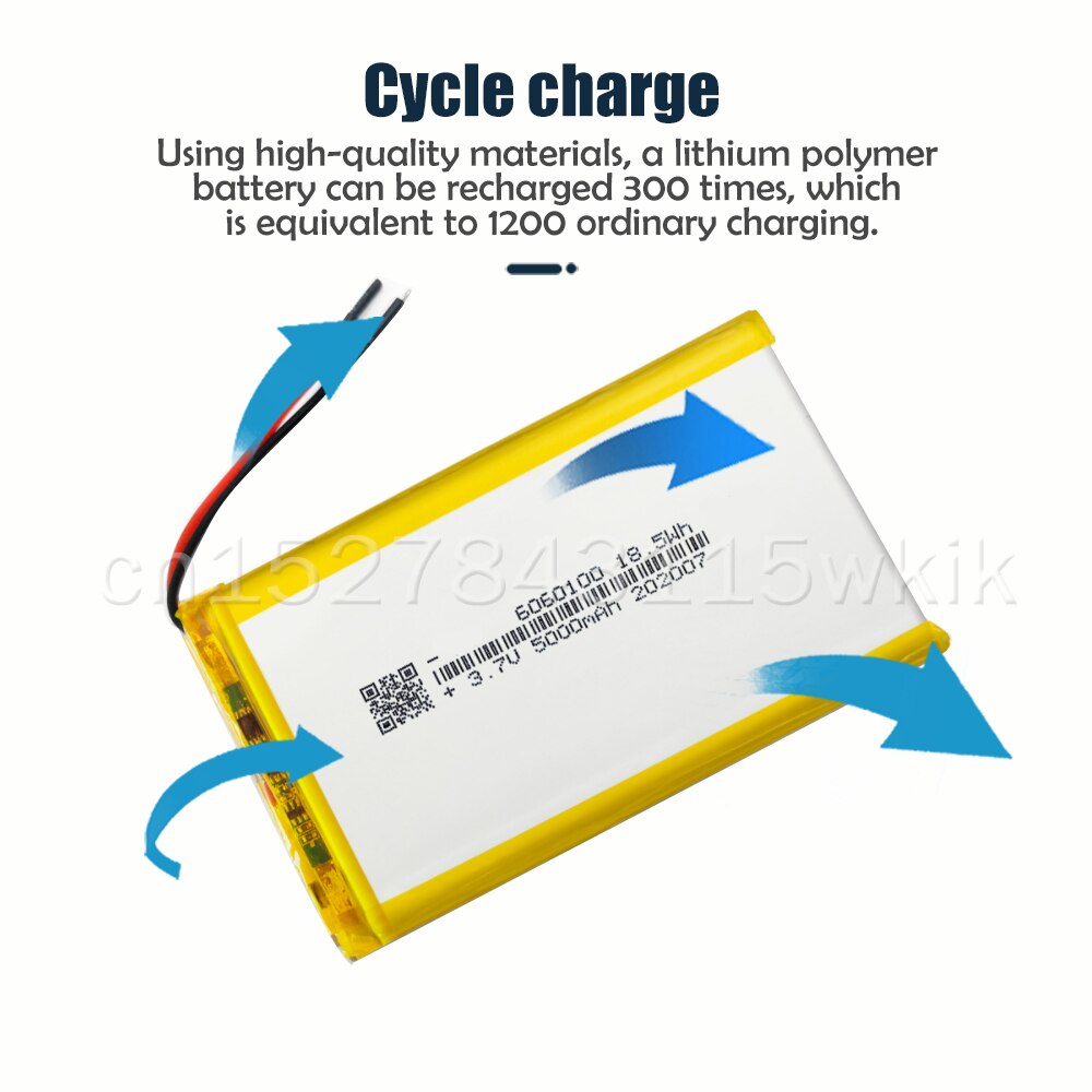 6060100 3.7V 5000mAh batteria ricaricabile ai polimeri di litio batteria agli ioni di litio per GPS PSP DVD pad potenza Banca tavoletta PC prodotto digitale
