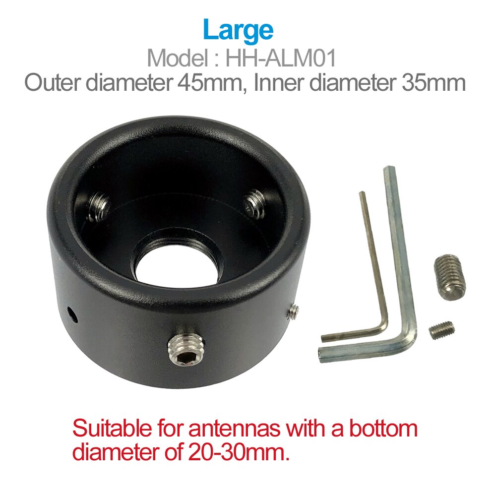 Hoge Gekwalificeerde Auto Antenne Vergrendeling Mount Anti-diefstal Apparaat Gesp Ring Lock Antenne en Beugel Base HH-ALM01: Large HH-ALM01