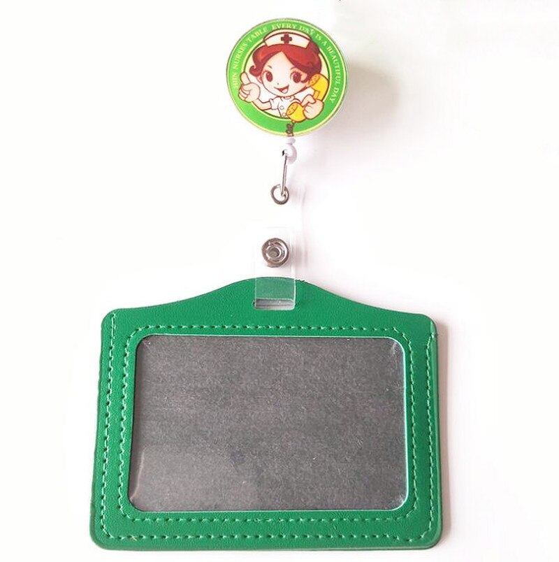 Wysuwany wizytownik nazwa pracownika etui na dowód tożsamości PU certyfikat pracy identyfikator identyfikator pokrowiec biznesowy akcesoria dla pielęgniarek