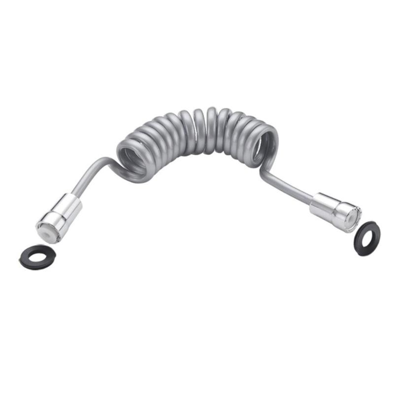 Manguera de ducha Flexible de PVC de 200cm, 2m, resorte de plástico para fontanería de agua, pulverizador de bidé, tubería de agua, suministro de baño