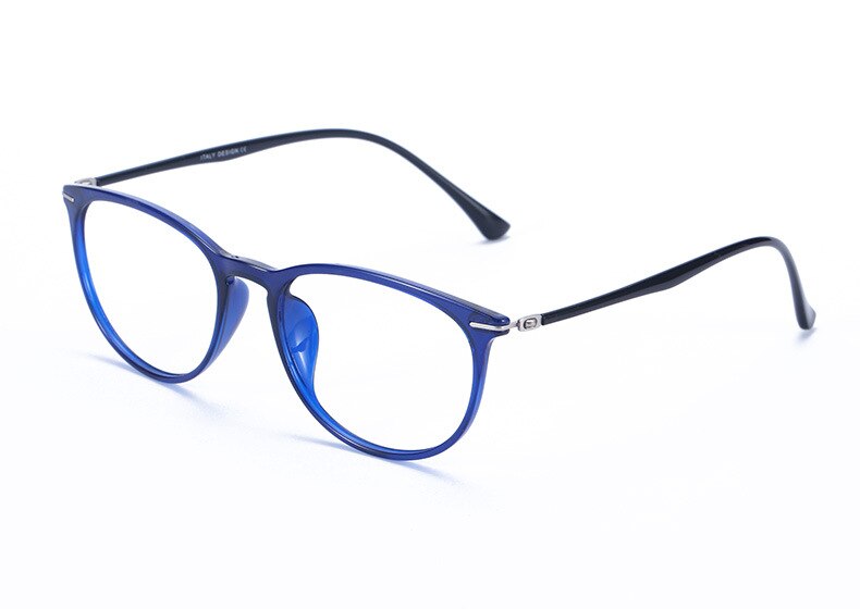 Ultem – lunettes ovales rondes Vintage pour hommes et femmes, lunettes optiques Nerd myopie sur Prescription, montures Oculos: Blue