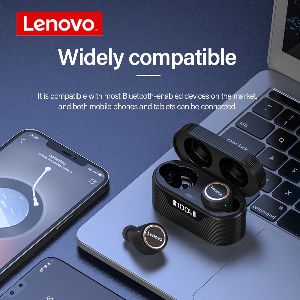 Originele Lenovo LP12 XT82 XT91 XT95 Bluetooth Oortelefoon Draadloze Hoofdtelefoon Sport Headset QT81 LP3 HQ08 Intelligente Led Display