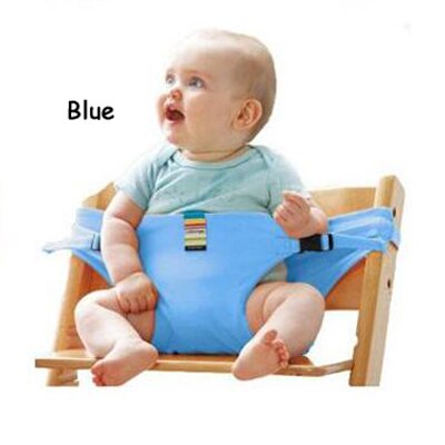 Babyvoeding Hoge Stoel Draagbare Baby Booster Stoelen Peuters Kinderen Veiligheidsgordel Feeding High Chair Harness: Blue