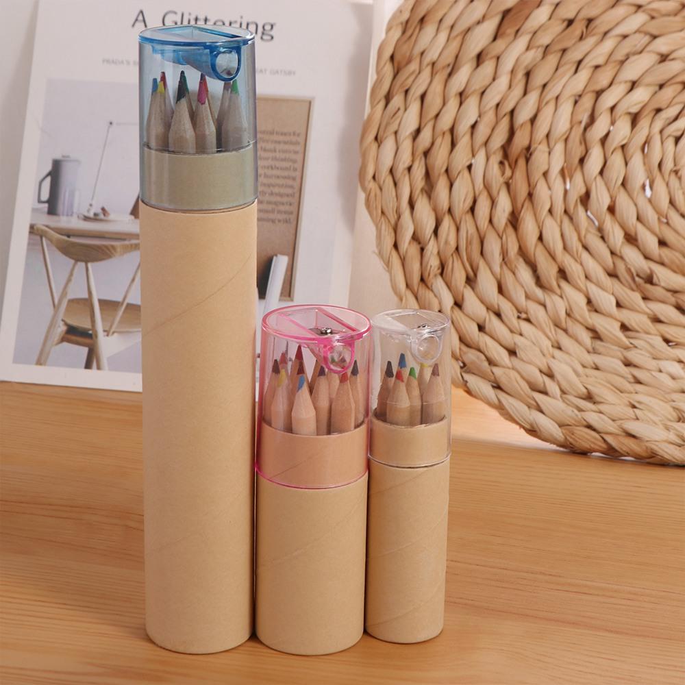 School Supplies Art Tool Drawing Art Kawaii Painting Barreled Student Pencil Colored Pencil Pencil Crayon 12 Color Pencil