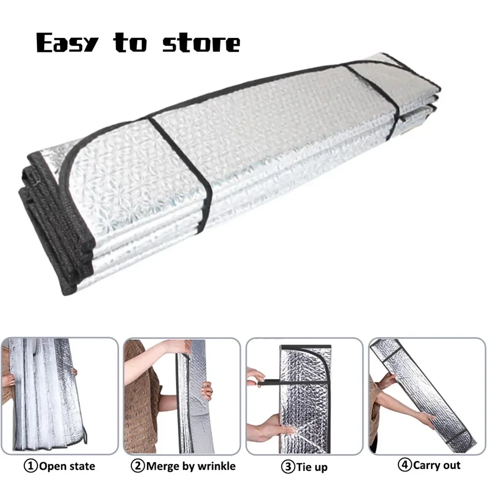 Sammenleggbar solskjerm til bil uv-beskyttelse foran og bakrute gardin solskjerm solskjerm til frontrute