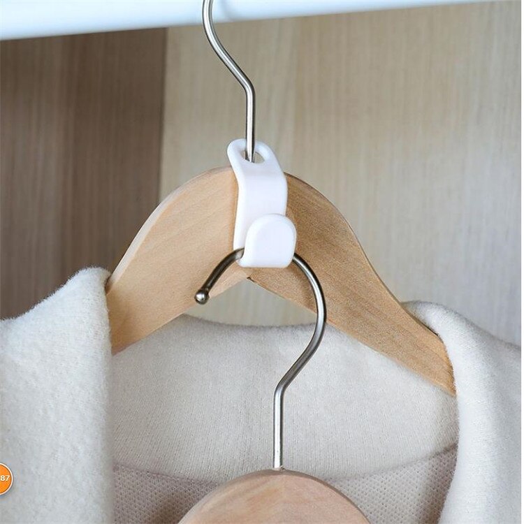 6 PCS Clothes Hanger Connector Hooks Mini Space Saving Cascading Hook Storage Rack Wardrobe Hanging Tool: Single hook 6pcs