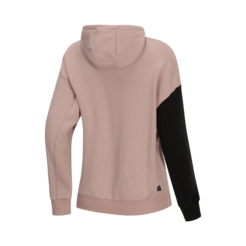 Li-Ning Donne La Tendenza Po Maglia Con Cappuccio di Inverno del Panno Morbido Allentato Fit 80% Cotone 20% Fodera In Poliestere Caldo di Sport magliette e camicette AWDP456 COND19