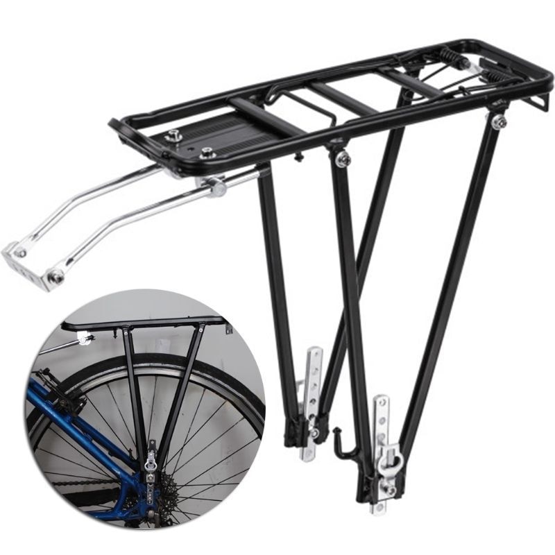 -cykelställ aluminiumlegering 50kg cykelskivbromsar bak bagagerum för cyklar mtb cykelhylla cykel cykelställ