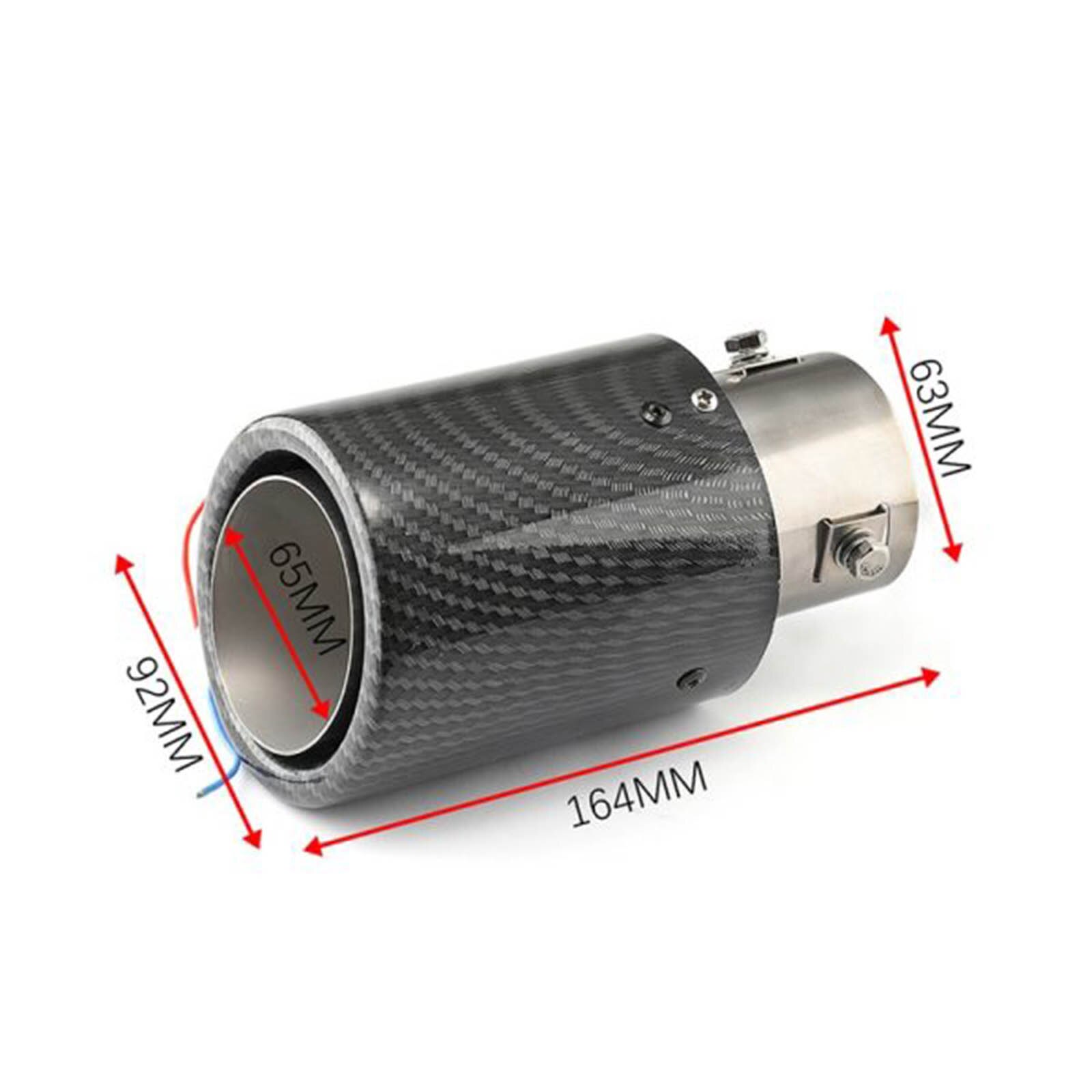 Carbon Fiber Led Uitlaat Tip Light-Emitting Auto Uitlaatpijp Uitlaat Uitlaatpijpen Met Hoge Temperatuur Led Licht F-Best