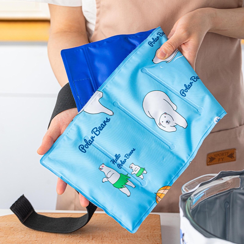 A0KE Reusable Ice Pack Washable Light Ice Wrap Kitchen Cooling Tool with Cloth Material for Home Office 2 Styles