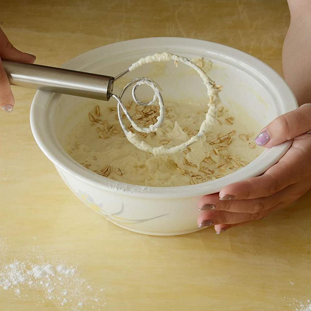 Batidor de huevos de acero inoxidable, 1 Uds., utensilio de cocina, batidor de masa, batidor Manual, batidora