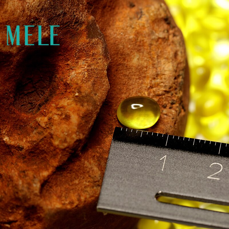 Naturlig gylden gul prehnite sten ,6*8mm, den ovale ,1.7ct løs sten diy matchende sten matchende til kvinder